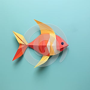 Minimalist Origami Fish: Playful And Friendly Composition