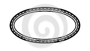 Minimalist Oval Border Frame, Clean Decorative Element, vector design Generative AI