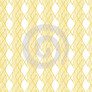 Minimalist pattern with yellow ornament. Grunge background for fabric or wall paper. Repeating pattern for clothes and textile