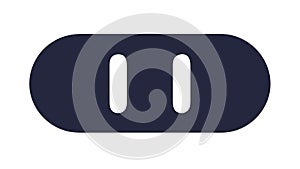 Minimalist Pause Button: Universal Control Icon, vector design Generative AI