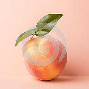 Minimalist Peach Background With Vray Tracing And Clean Designs