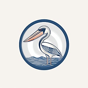 Minimalist Pelican Logo With Streamlined Design