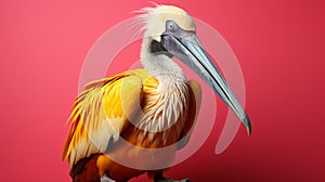 Minimalist Pelican Photography: Vibrant Colors And Imaginative Style