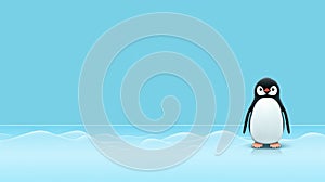 Minimalist Penguin Background With Xbox 360 Graphics