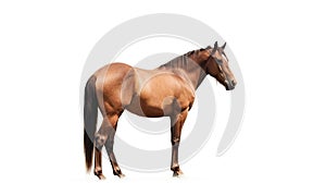 Minimalist photography of a brown horse