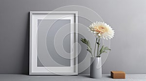 Minimalist Photorealistic Flower Frame In 8k Resolution