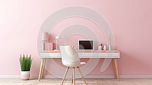 minimalist pink background wall