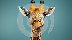 Minimalist Portrait Of Giraffe: A Photographic Masterpiece