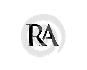 Minimalist RA Letter Initial Logo Design