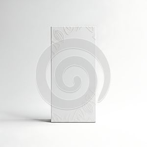 Minimalist rectangular block with subtle speckled texture on a plain background