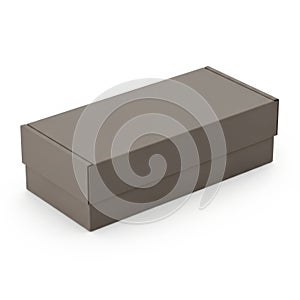 Minimalist rectangular storage box in neutral tone