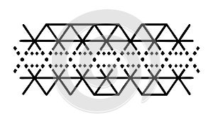 Minimalist Repeating Triangle Border Vector, vector design Generative AI