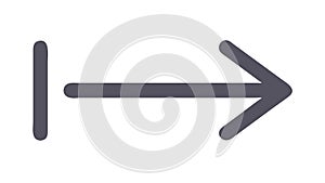 Minimalist right arrow icon, simple forward direction, vector design Generative AI