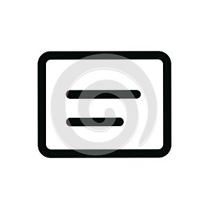 Minimalist Rounded Corner List Document Button Interface Element