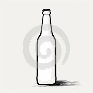 Minimalist Scottish Ale Beer Bottle Illustration