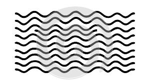 Minimalist Black Wavy Horizontal Lines Seamless Pattern, vector design Generative AI