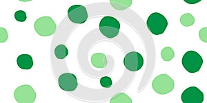 Minimalist seamless pattern with green circle. Vector illustration. Suitable for print, design, baner, web design and post card