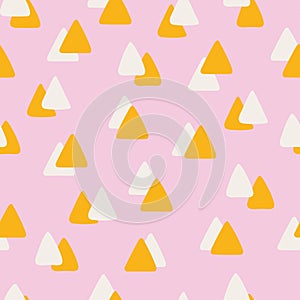 Minimalist seamless pattern with triangles