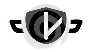 Minimalist Shield Icon - Safety, Security Protection, vector design Generative AI