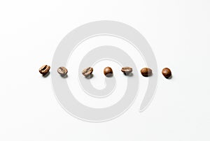 Minimalist shot of fresh coffee beans.