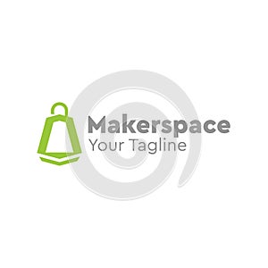 Minimalist Simple Bag Maker Space logo design