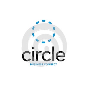 Minimalist Simple Circle Line Community Logo Design Concept