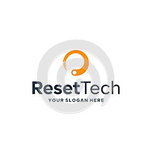 minimalist simple ResetTech loading logo design
