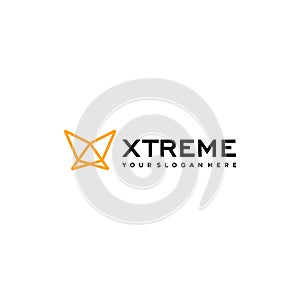 minimalist simple XTREME line art logo design