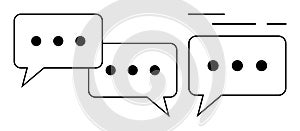 Minimalist Speech Bubbles with Ellipses for Communication