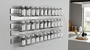 Spice Rack with Blank Labels