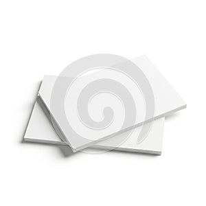 Minimalist stack of white paper sheets