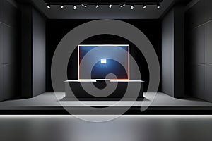 Empty stage design blank screen system for graphic system