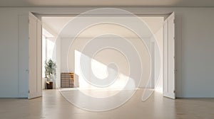 Minimalist Staging: Wide Open Room With White Walls