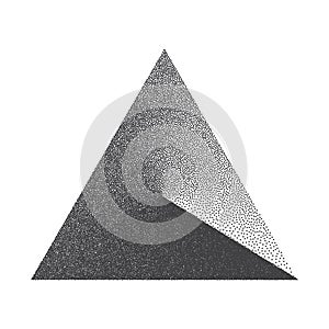 Minimalist Stippled Triangle Shape Design Element