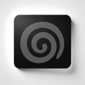 Black Rounded Square on White
