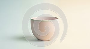 Minimalist Pink Ceramic Mug on Gradient Background