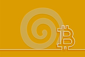 Minimalist style bitcoin technology background