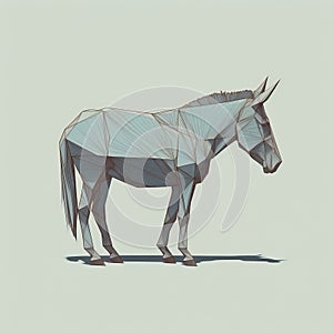 Minimalist Style Drawing Of A Little Mule
