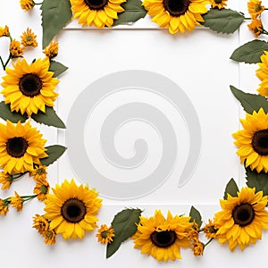 Minimalist Sunflower Frame Gentle Blooms