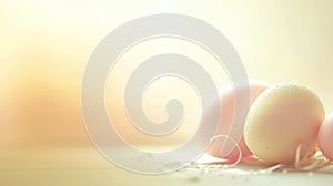 minimalist sunny Easter background with large copyspace area