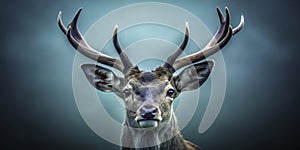 Minimalist Teal Deer Head Antlers Art Print A Sophisticated Elegant Wall Decor for Your Bohemian Home This Stunning photo