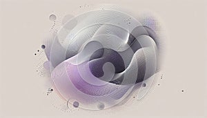 Minimalist Tech Elegance: Abstract Halftone Dots in Muted Pastels with Futuristic Flowing Waves photo