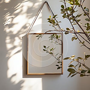 Minimalist Thin Picture Frame on White Wall