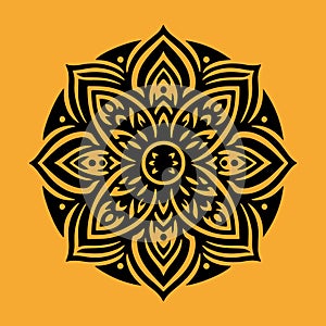 Minimalist Vector Design of a Mandala