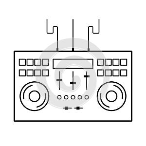 Minimalist Vector DJ Controller Vector Illustration