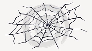 Minimalist Spider Web Corner Design, Abstract Vector Element, vector design Generative AI