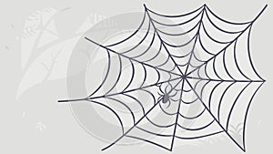 Minimalist Spider Web with Spider, Vector Graphic, vector design Generative AI