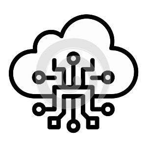 Cloud computing circuit board network technology illustration