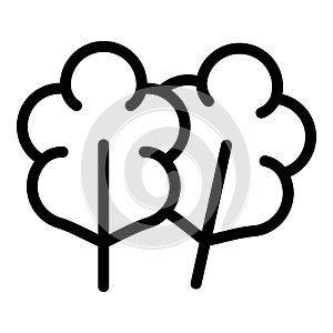 Minimalist vector illustration of two trees