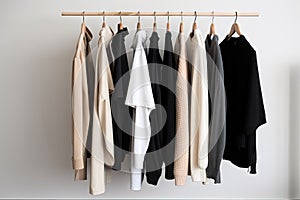 minimalist wardrobe filled with classic, timeless pieces for maximal versatility